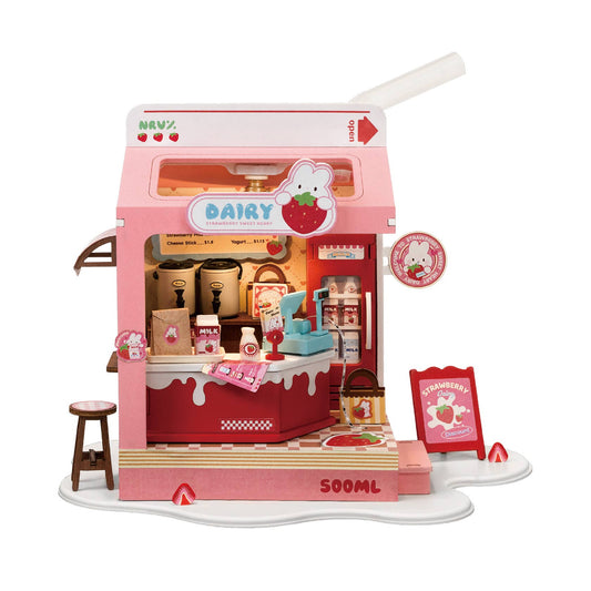 DS034 Strawberry Milk Box ROBOTIM Rolife DIY Miniature House