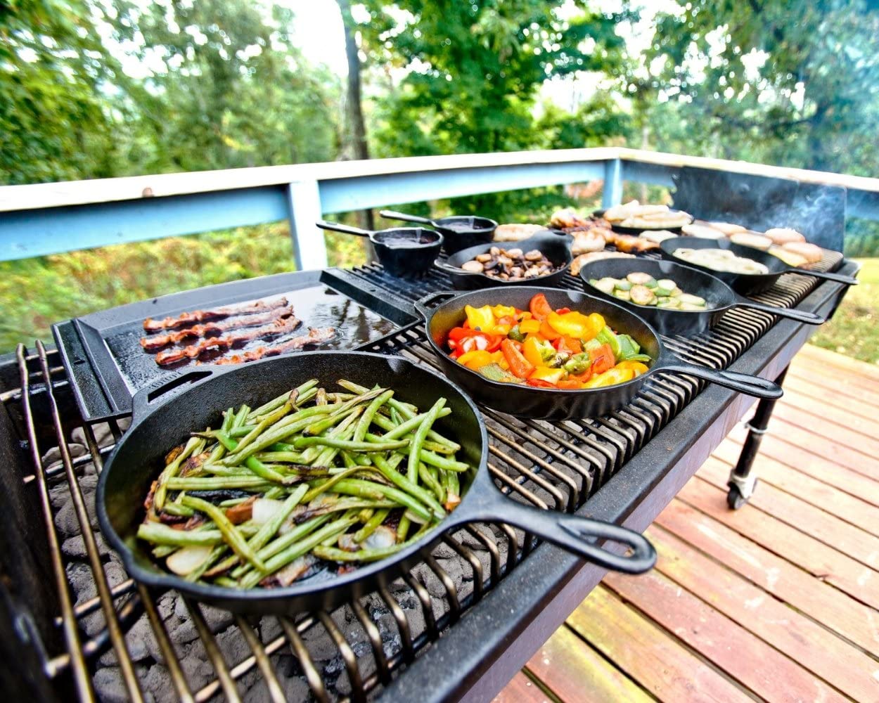 Lodge Pre-Seasoned Cast Iron Skillet Set, 8, 10.25 and 12 Inches