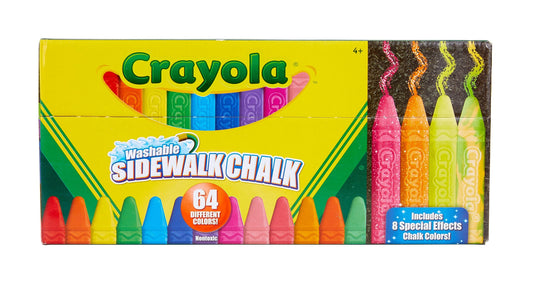 Crayola Ultimate Washable Chalk Collection (64ct), Essential Easter Basket Stuffers, Bulk Outdoor Sidewalk Chalk for Kids, Outdoor Activities & Spring Crafts, Gifts for Kids