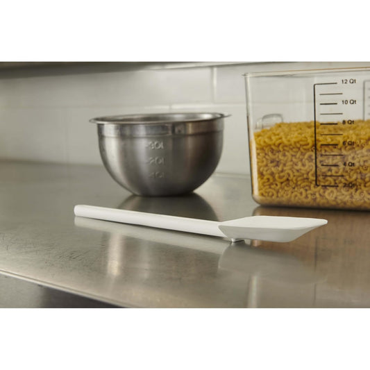 Rubbermaid Commercial Products Scraper Spatula, 9.5-Inch, White, Spoon Shaped Food Scraper for Baking/Mixing/Cooking in Kitchens