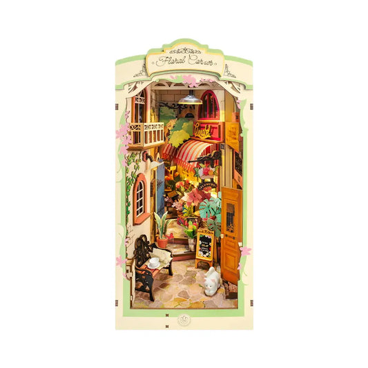 TGB09 Rolife Floral Corner DIY Book Nook Shelf Insert Kit