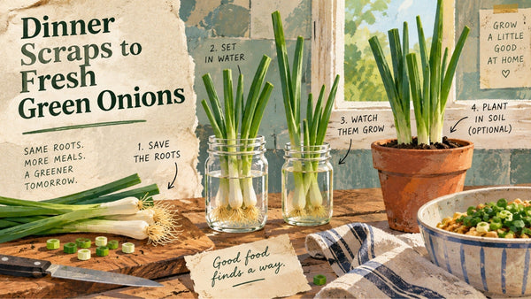 Dinner Scraps to Fresh Green Onions