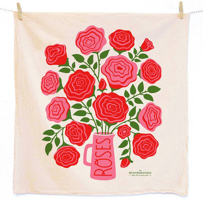 FLOWER GARDEN (Lilacs, Roses) - Tea Towel Set of 2