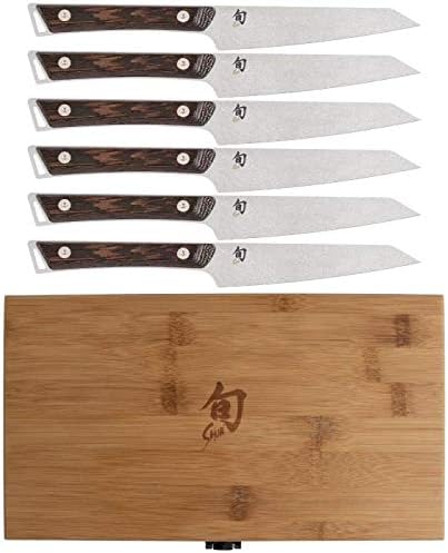 Shun Kanso 6 Piece Steak Knife Set with Bamboo Box