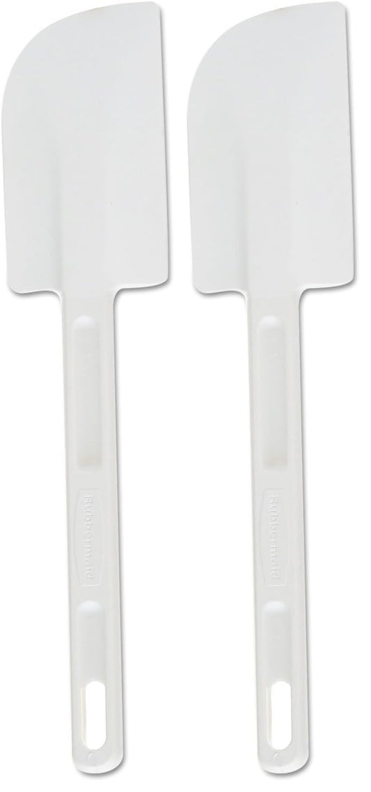 Rubbermaid Commercial Products Cold Temperature Scraper Spatula, White, 9.5 Inch, Clean-Rest Design