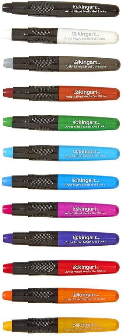 Mixed Media Gel Stick Crayons 12 Colors
