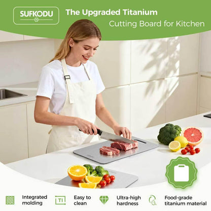 Titanium Cutting Board Set of 3 (M+L+XL）
