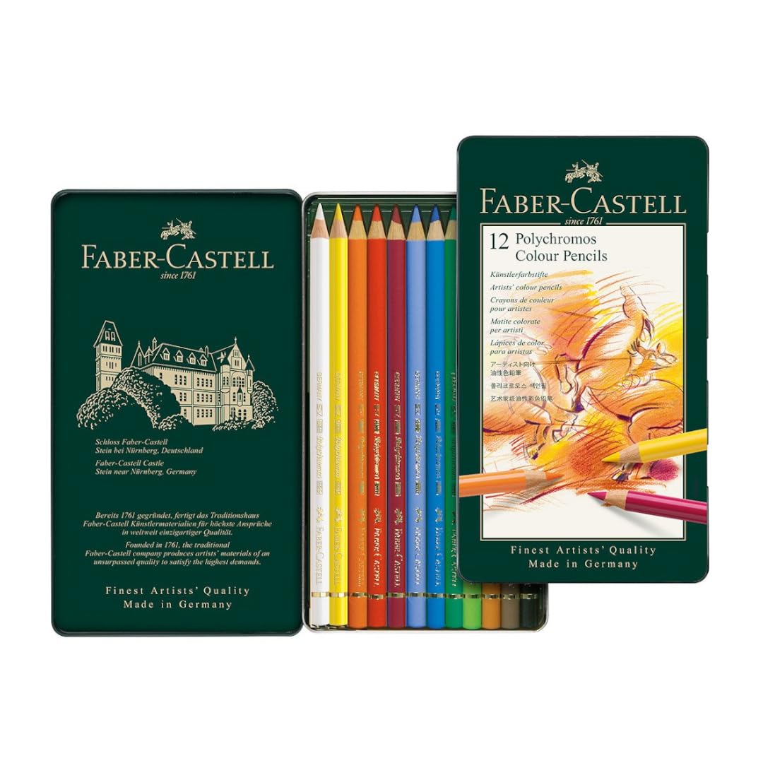 Faber-Castell Polychromos Artists' Color Pencils | Tin of 120 Colors