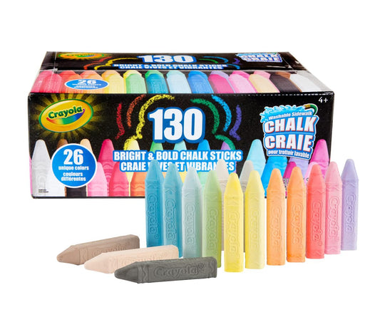 Crayola Ultimate Washable Chalk Collection (64ct), Essential Easter Basket Stuffers, Bulk Outdoor Sidewalk Chalk for Kids, Outdoor Activities & Spring Crafts, Gifts for Kids