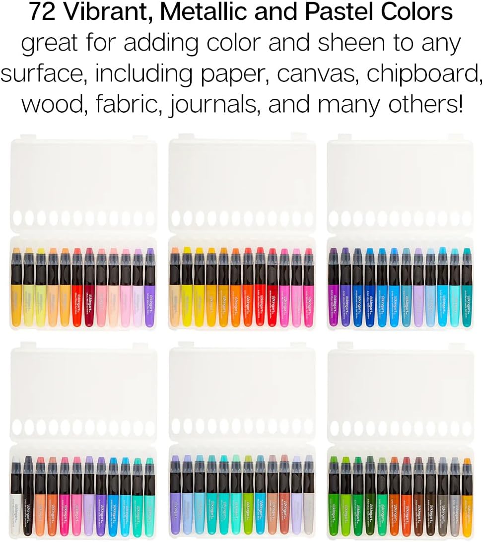 Mixed Media Gel Stick Crayons 72 Colors