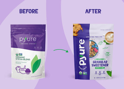 Pyure Organic Stevia Blend | Zero Calorie Sugar Substitute, 24 Oz Pouch