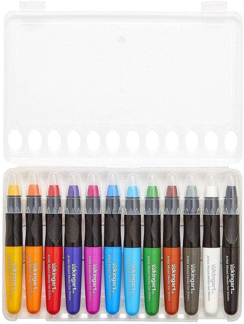 Mixed Media Gel Stick Crayons 12 Colors