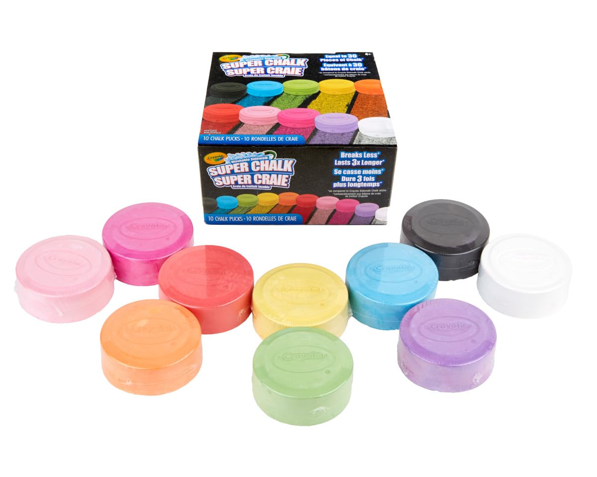 Crayola Ultimate Washable Chalk Collection (64ct), Essential Easter Basket Stuffers, Bulk Outdoor Sidewalk Chalk for Kids, Outdoor Activities & Spring Crafts, Gifts for Kids