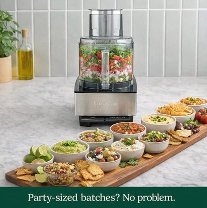 Cuisinart Food Processor, 14-Cup Food Chopper | 720-Watt Motor, Stainless Steel, DFP-14BCNY