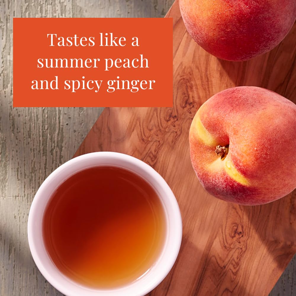 Ginger Peach Black Tea, Naturally Caffeinated, 50 Ct. | The Republic of Tea