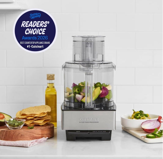 Cuisinart Food Processor, 14-Cup Food Chopper | 720-Watt Motor, Stainless Steel, DFP-14BCNY