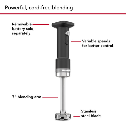 KitchenAid Go Cordless Hand Blender - battery included, KHBRV71, Porcelain White