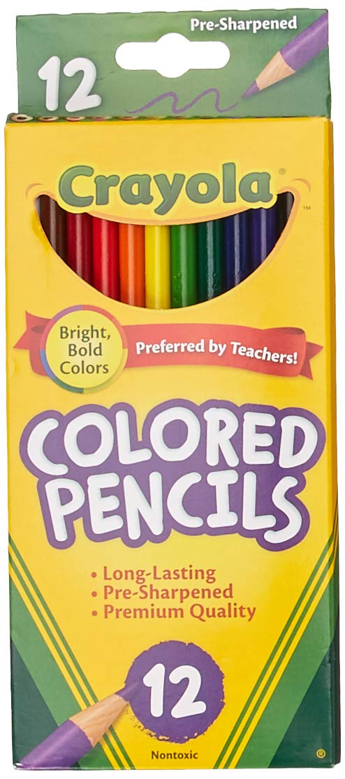 Crayola 12 Pack of Colored Pencils Assorted Colors