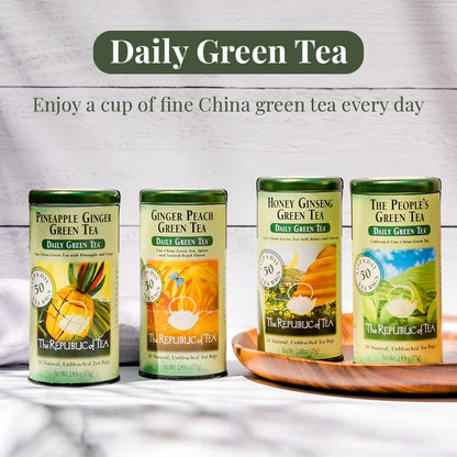 Daily Green Pineapple Ginger Green Tea, 50 Ct | The Republic of Tea