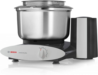 Bosch Blender Bundle - Black Universal Plus Mixer with Stainless Steel Bowl, Dough Hook Extender, and Blender