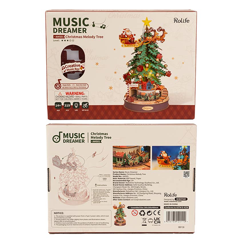 Christmas Melody Tree Rolife  Music Dreamer DIY Wooden