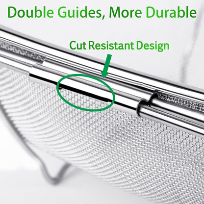 6-Quart Large Over The Sink Colander | Stainless Steel Fine Mesh Strainer