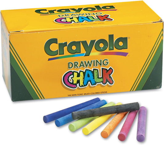 Colored Drawing Chalk, Six Each of 24 Assorted Colors, 144 Sticks/Set