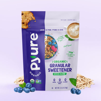 Pyure Organic Stevia Blend | Zero Calorie Sugar Substitute, 24 Oz Pouch