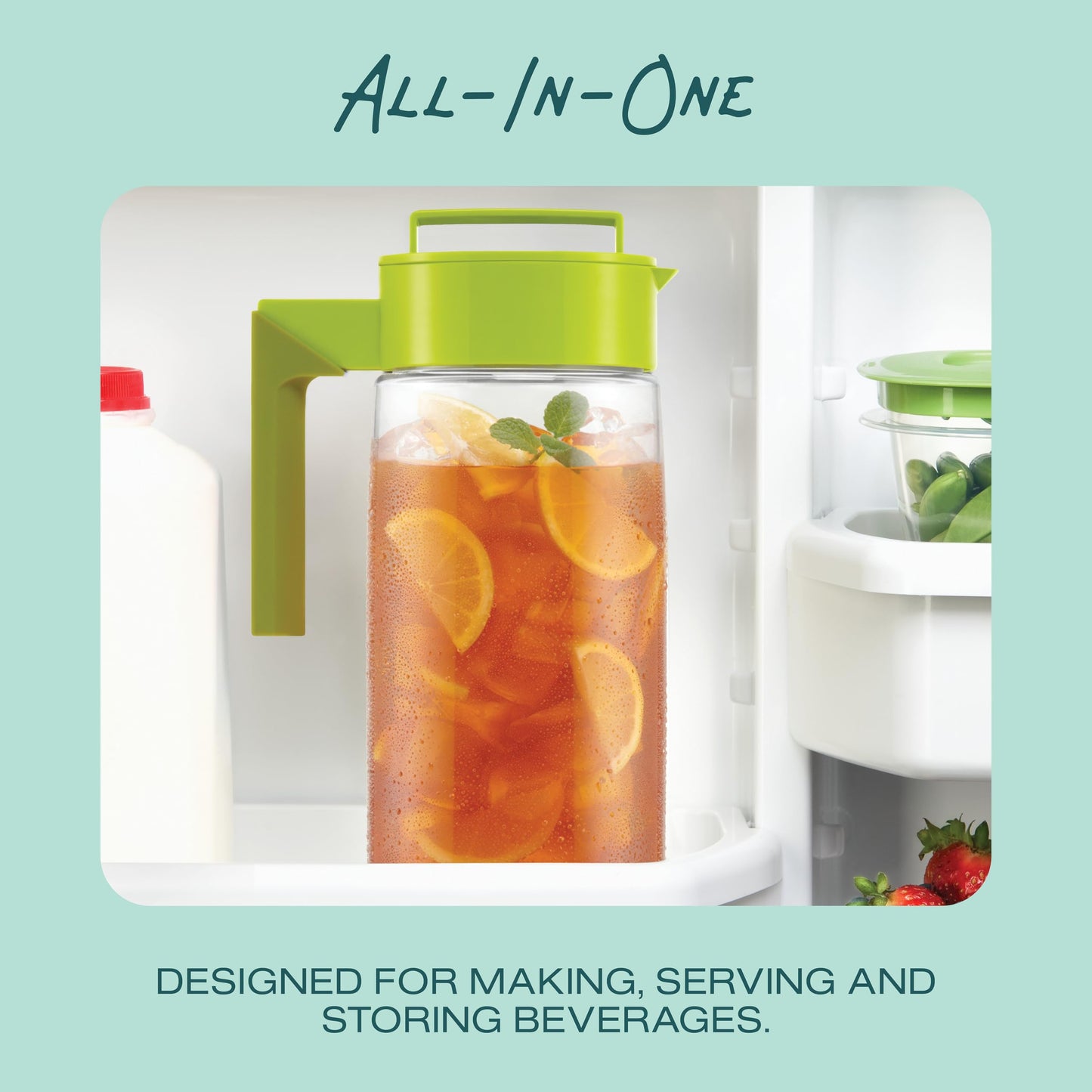 Takeya Patented and Airtight Pitcher Made in the USA, 2 Quart