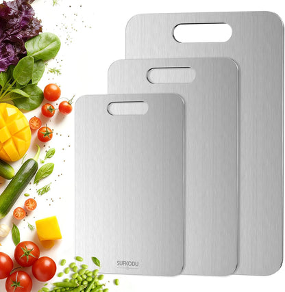 Titanium Cutting Board Set of 3 (M+L+XL）