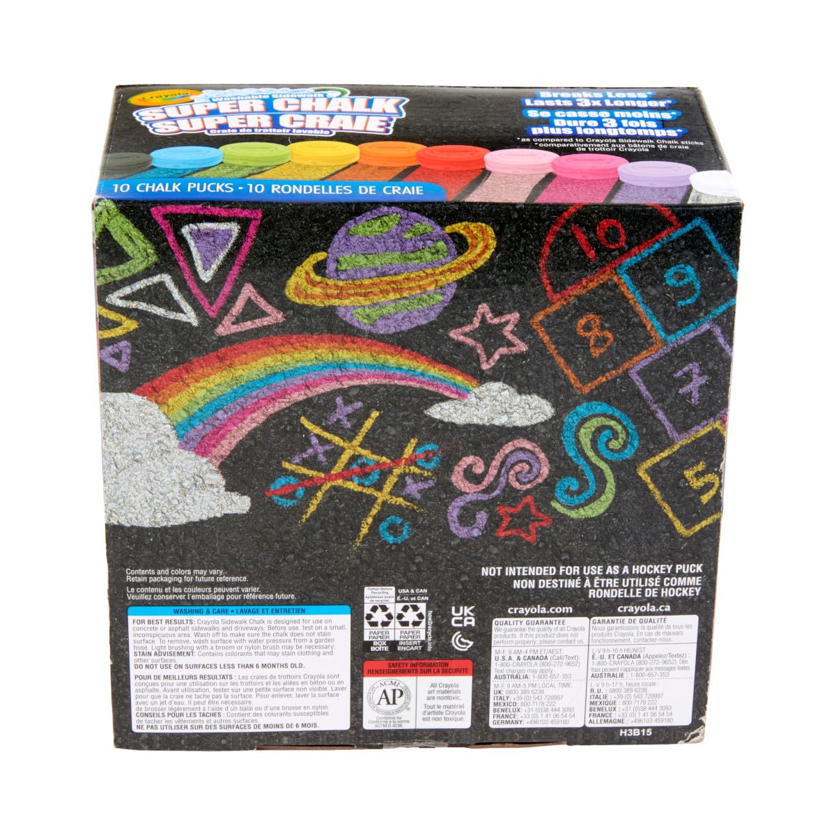 Crayola Ultimate Washable Chalk Collection (64ct), Essential Easter Basket Stuffers, Bulk Outdoor Sidewalk Chalk for Kids, Outdoor Activities & Spring Crafts, Gifts for Kids