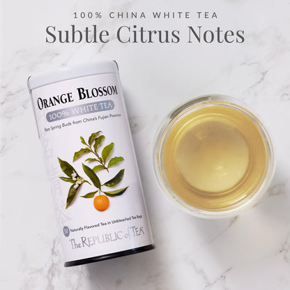Orange Blossom 100% White Tea, Low Caffeine | The Republic of Tea