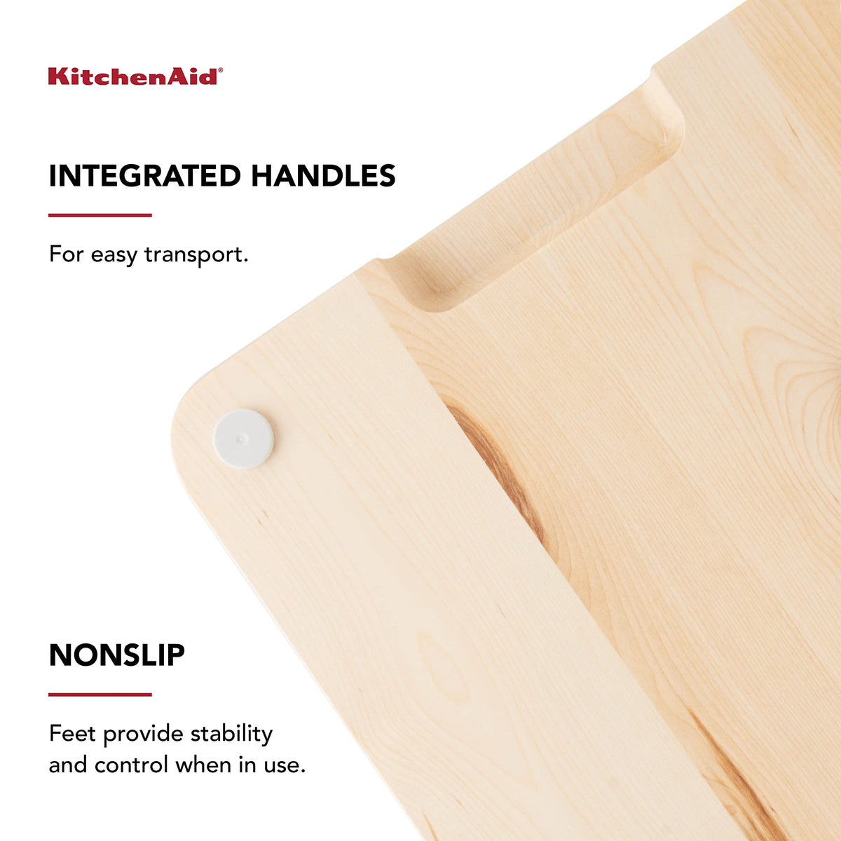 KitchenAid Rubberwood Cutting Board 8-inch x 10-Inch