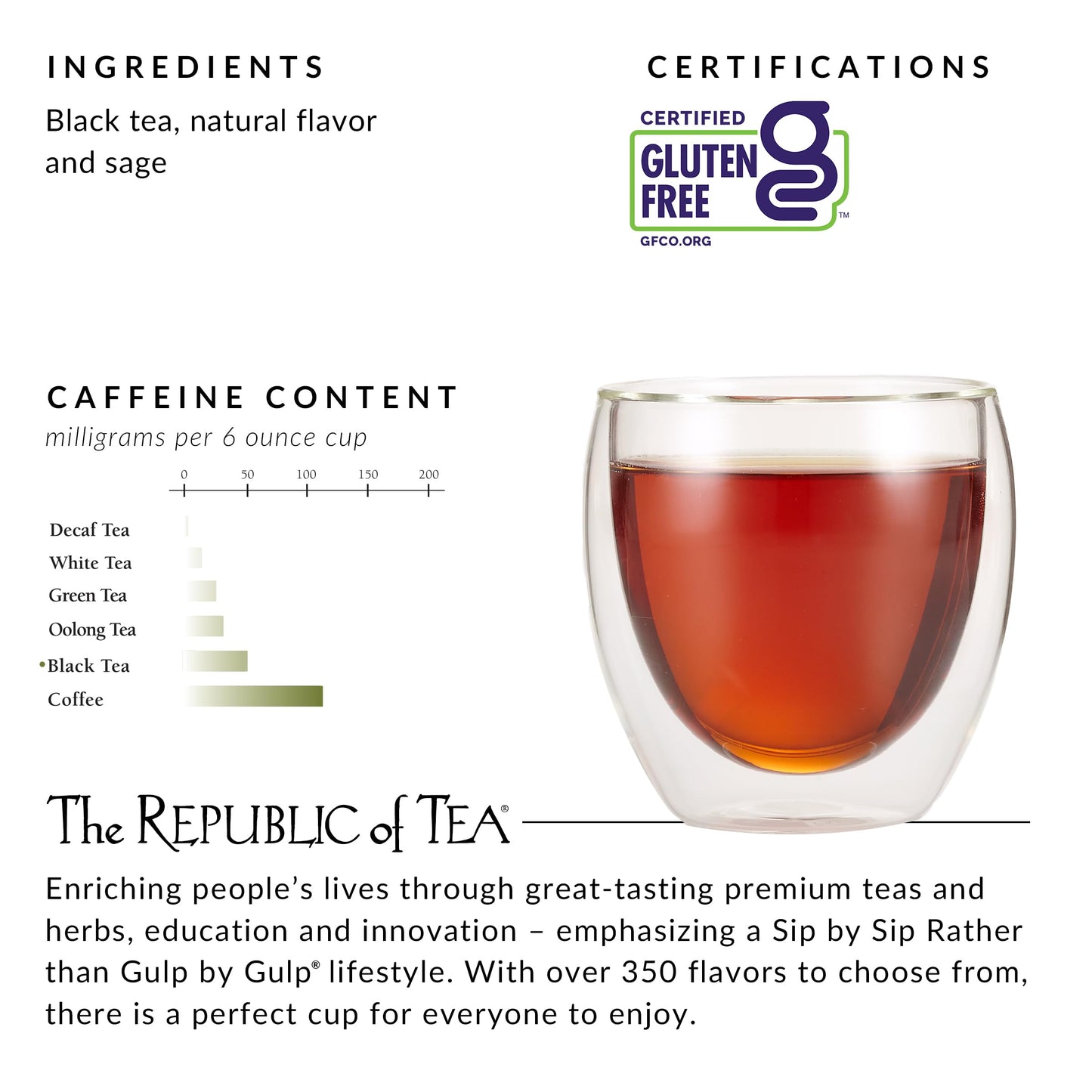 Blackberry Sage Black Tea, 50 Count | The Republic of Tea
