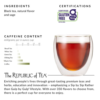 Blackberry Sage Black Tea, 50 Count | The Republic of Tea