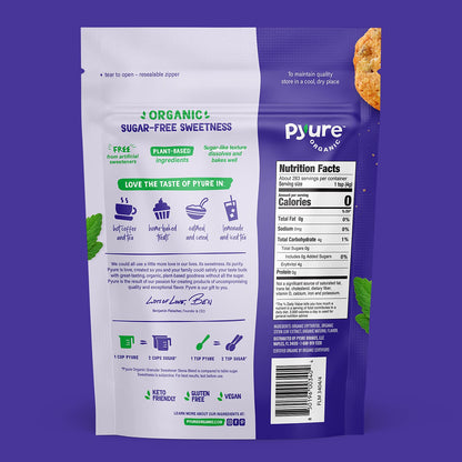 Pyure Organic Stevia Blend | Zero Calorie Sugar Substitute, 24 Oz Pouch