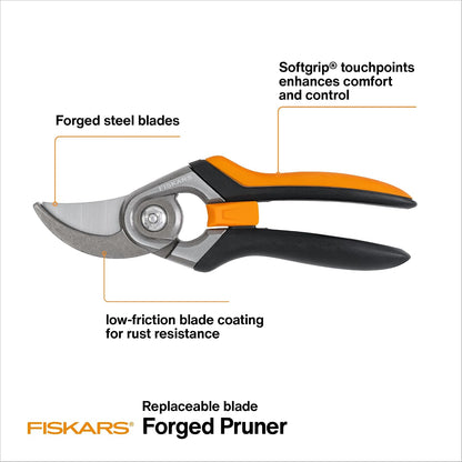 Fiskars Forged Steel Bypass Pruning Shears (4 Options)