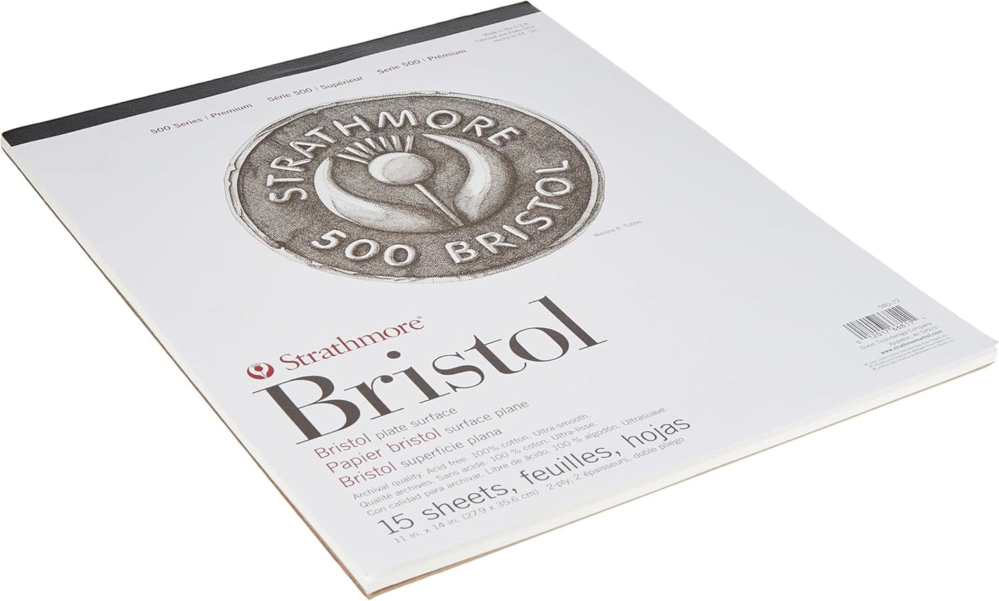 Strathmore 500 Series Bristol | 2-Ply Plate Surface | 15 Sheets