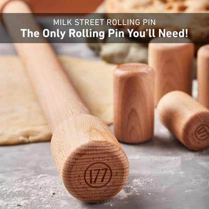 Beechwood Rolling Pin with Height Guides