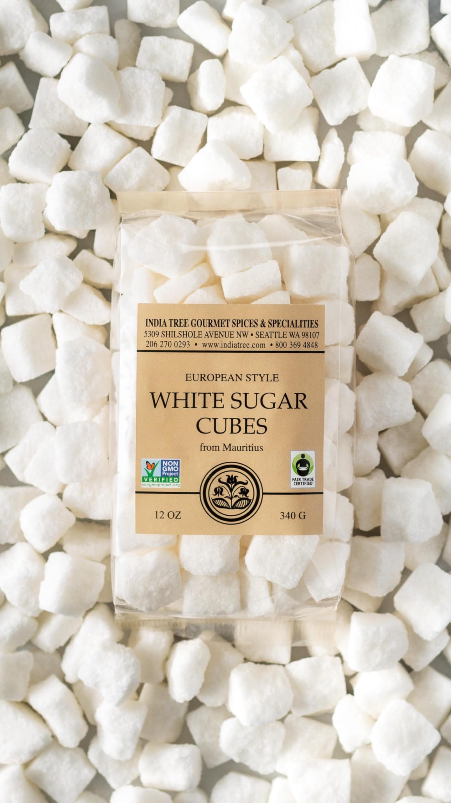 White Sugar Cubes Pure Cane Non-GMO Raw Sweetener