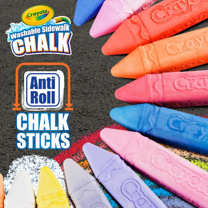 Crayola Ultimate Washable Chalk Collection (64ct), Essential Easter Basket Stuffers, Bulk Outdoor Sidewalk Chalk for Kids, Outdoor Activities & Spring Crafts, Gifts for Kids