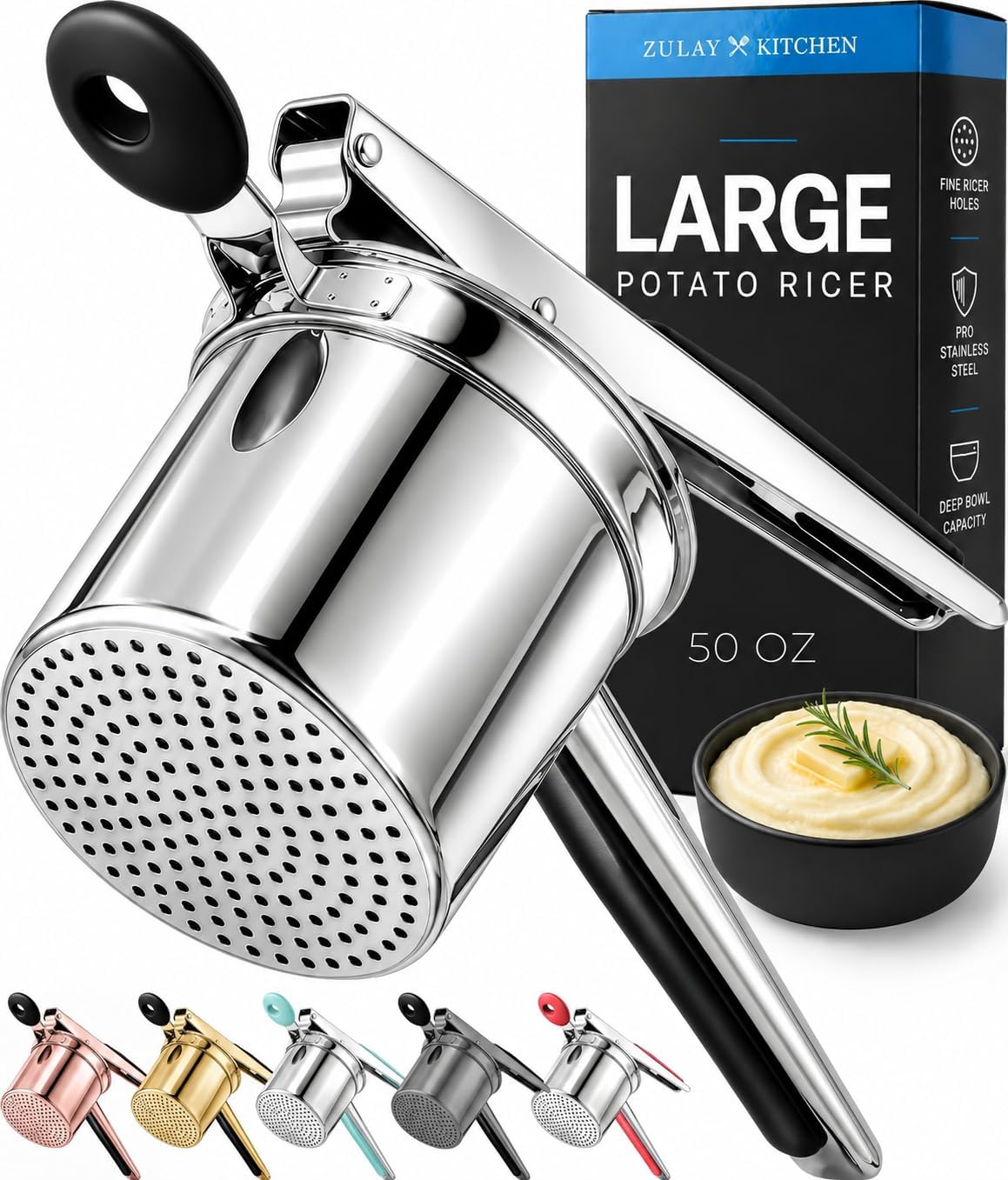 Stainless Steel 15oz Potato Ricer