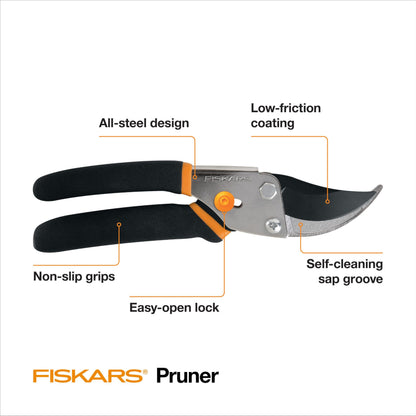 Fiskars Forged Steel Bypass Pruning Shears (4 Options)