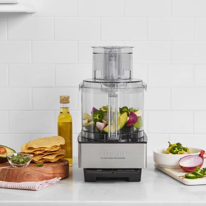 Cuisinart Food Processor, 14-Cup Food Chopper | 720-Watt Motor, Stainless Steel, DFP-14BCNY