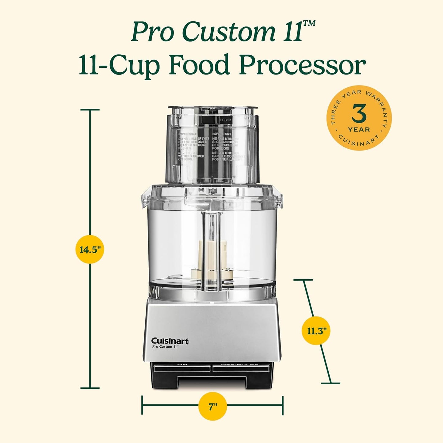Cuisinart 11-Cup Food Processor | Chrome, DLC-8SBCYP1