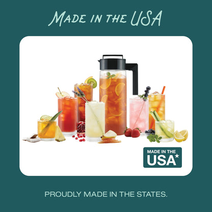 Takeya Patented and Airtight Pitcher Made in the USA, 2 Quart