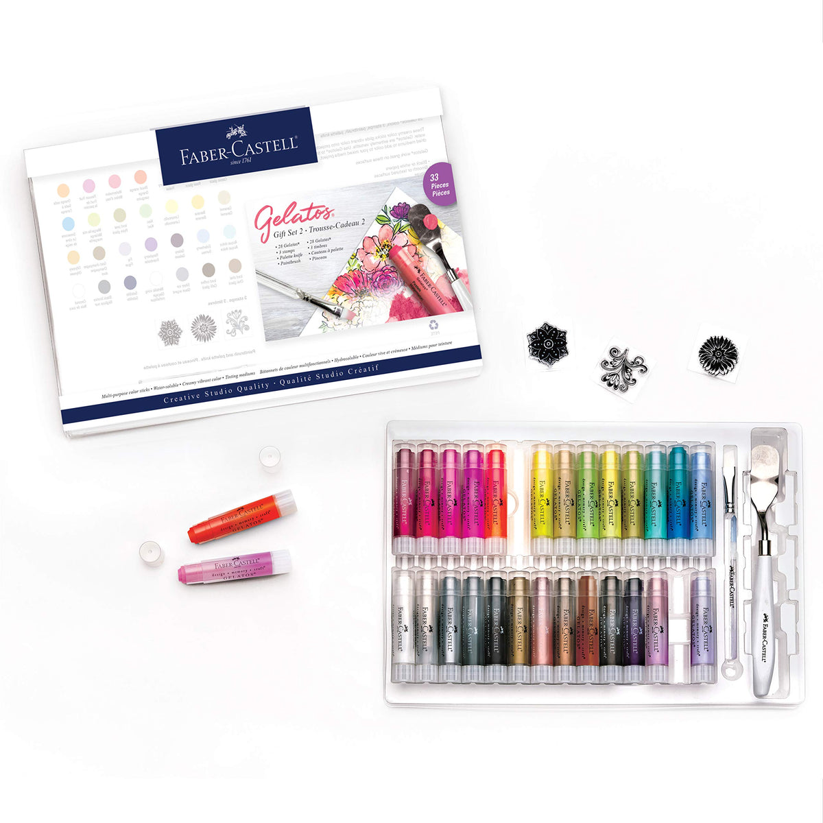 Mixed Media Gel Stick Crayons 28 Colors
