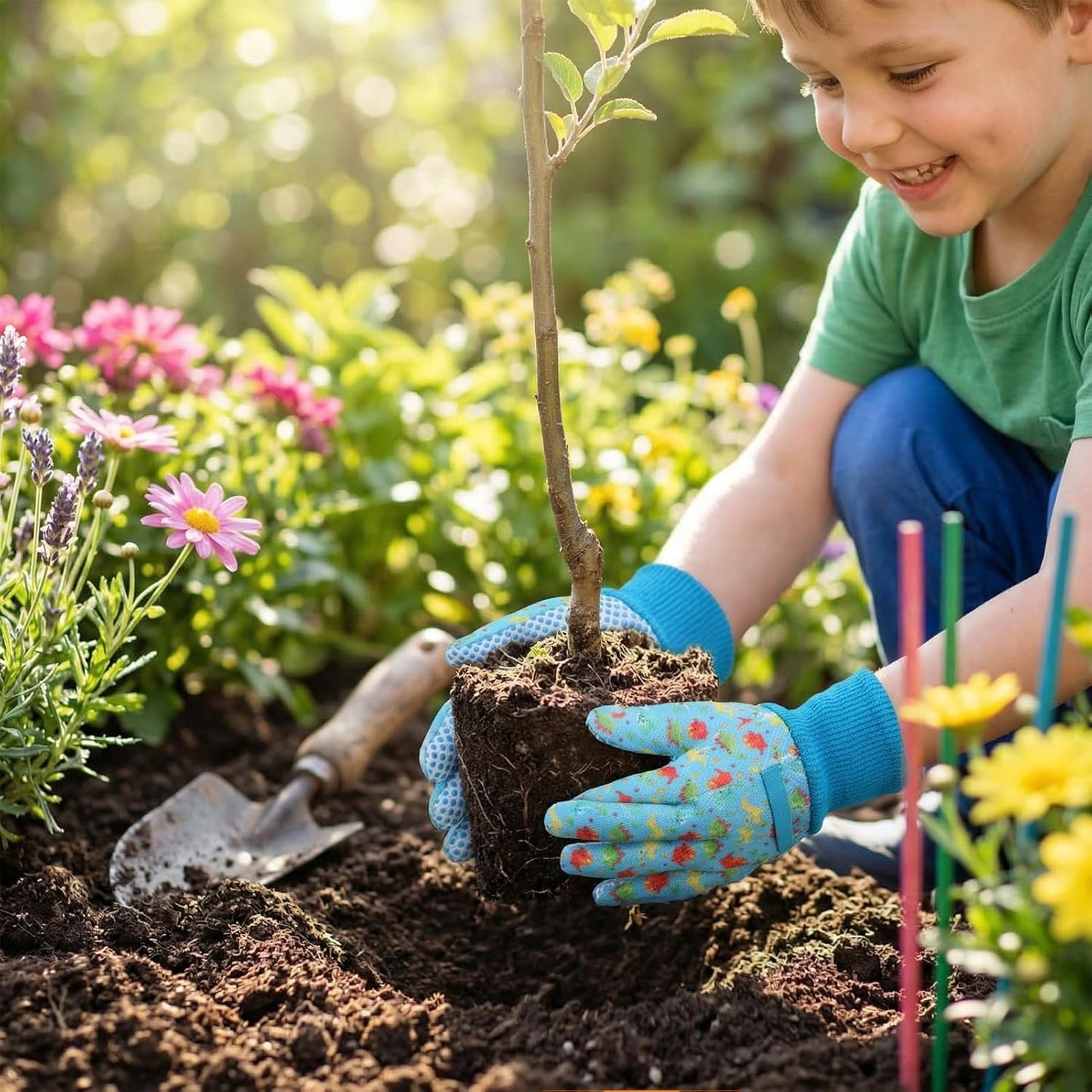 Gardening and Garden Gloves for Toddler, Children's Yard Work Glove, Age 2-6