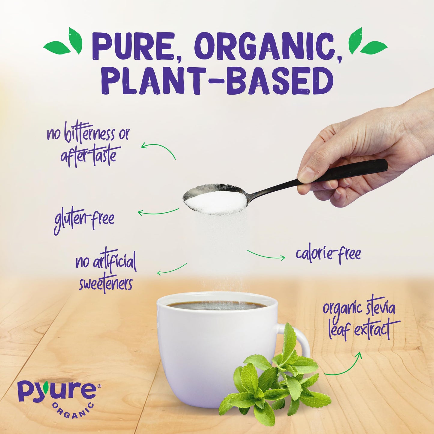 Pyure Organic Stevia Blend | Zero Calorie Sugar Substitute, 24 Oz Pouch
