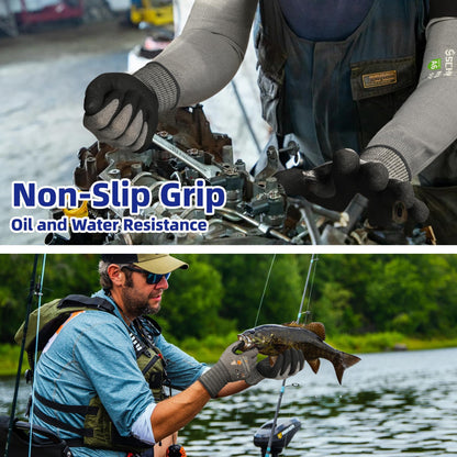 Schwer A4 AIR-SKIN Cut Resistant Work Gloves with Extreme Lightweight & Thin, Grip Glove for Fishing, Refined Work, Gardening Gloves for Yard, Touchscreen, 3D-Comfort Fit, Men Women Gifts, AR3900, L